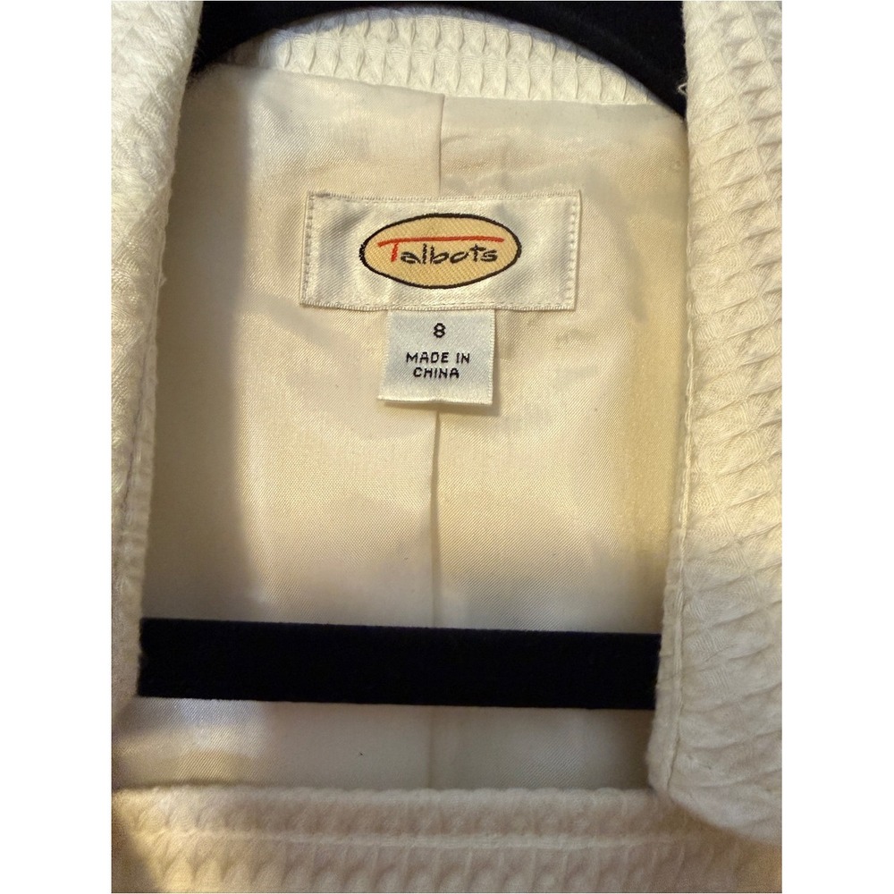 Talbots Ivory Textured‎ Double-Breasted Jacket – Size 8 - Picture 6 of 11